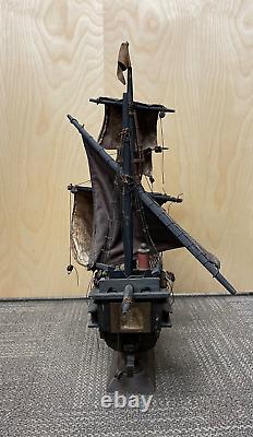 Santa Maria Vintage Wooden Boat Model