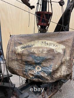 Santa Maria Vintage Wooden Boat Model
