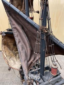 Santa Maria Vintage Wooden Boat Model