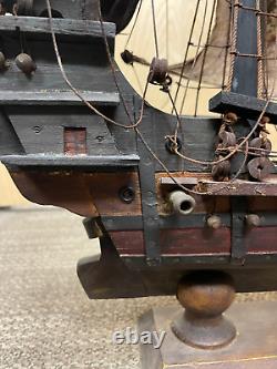 Santa Maria Vintage Wooden Boat Model