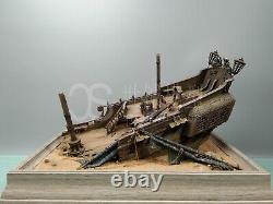 Scale 1/48 black Pearl wood ship kit stranding scene sunken pirate ship 12.59'