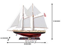 Schooner Bluenose II Wooden Ship Model 38 Sailboat Fully Built Assembled Boat