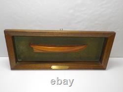 Schooner Yacht America Half Hull Model Wall Art Mid Century Modern Wood MCM