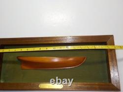 Schooner Yacht America Half Hull Model Wall Art Mid Century Modern Wood MCM