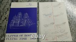 Scientific Wooden Model Ship 1/200 Clipper of Boston Flying Fish 1849 New Boat