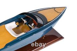 Seacraft Gallery Aston Martin AM37 Power Boat Wooden Scale Model Limited Edition