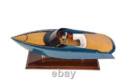 Seacraft Gallery Aston Martin AM37 Power Boat Wooden Scale Model Limited Edition
