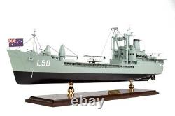 Seacraft Gallery HMAS Tobruk (II) 80cm Handcrafted Wooden Model Boat Warship