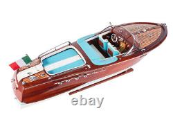 Seacraft Gallery Riva Aquarama Lamborghini 70cm Wood 112 Scale Speed Boat Model