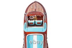 Seacraft Gallery Riva Aquarama Lamborghini 70cm Wood 112 Scale Speed Boat Model