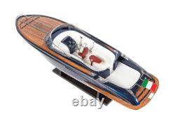 Seacraft Gallery Rivarama (Blue) 70cm Handcrafted Wooden Model Speed Boat Ship