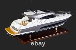 Seacraft Gallery Riviera 5400 Motor Yacht 80cm Handmade Wooden Model Speed Boat