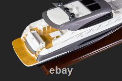 Seacraft Gallery Riviera 5400 Motor Yacht 80cm Handmade Wooden Model Speed Boat