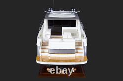 Seacraft Gallery Riviera 5400 Motor Yacht 80cm Handmade Wooden Model Speed Boat