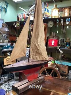 Seaworthy Boats Toy Model Wooden Pond Sail Boat Chester A Rimmer Naval Architect