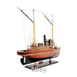 Seguin Ship Model Handcrafted Assembled Wooden Boat With Stand & Name Plate