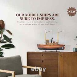 Seguin Ship Model Handcrafted Assembled Wooden Boat With Stand & Name Plate