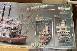 Sergal Mississippi River Steamboat Boat Kit #734, 150, Incomplete, Damaged Box