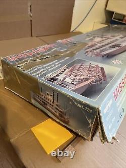 Sergal Mississippi River Steamboat Boat Kit #734, 150, Incomplete, Damaged Box