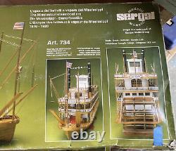 Sergal Mississippi Steamboat Model Boat Kit # 734, 150, New! Damaged Box