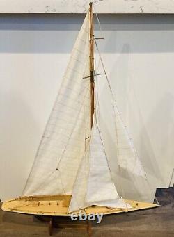 Shamrock V 1930 America's Cup J Boat Wood Model 36 Yacht UK Sailboat