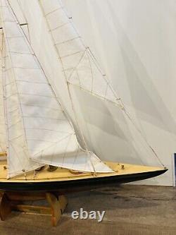 Shamrock V 1930 America's Cup J Boat Wood Model 36 Yacht UK Sailboat