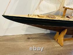 Shamrock V 1930 America's Cup J Boat Wood Model 36 Yacht UK Sailboat