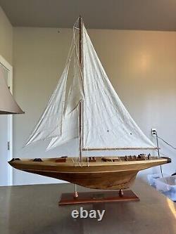 Shamrock V 1930 America's Cup J Boat Wood Model 39 Yacht UK Sailboat New