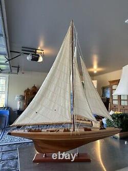 Shamrock V 1930 America's Cup J Boat Wood Model 39 Yacht UK Sailboat New