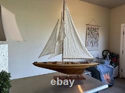 Shamrock V 1930 America's Cup J Boat Wood Model 39 Yacht UK Sailboat New