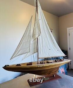 Shamrock V 1930 America's Cup J Boat Wood Model 39 Yacht UK Sailboat New