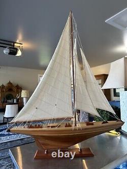 Shamrock V 1930 America's Cup J Boat Wood Model 39 Yacht UK Sailboat New