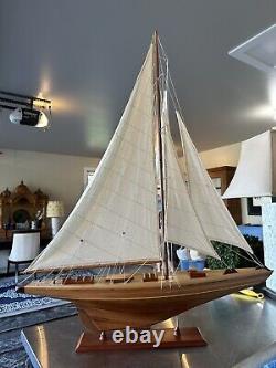 Shamrock V 1930 America's Cup J Boat Wood Model 39 Yacht UK Sailboat New
