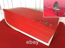 Showa Retro Wooden Cruiser Ship Model Boat 100Cm Long 38Cm Wide Nautical Decor