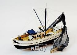 Shrimp Boat Handmade Wooden Boat Model 23 RC Convertible