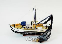 Shrimp Boat Handmade Wooden Boat Model 23 RC Convertible