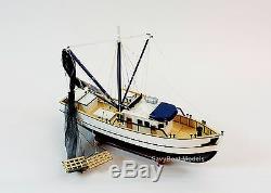 Shrimp Boat Handmade Wooden Boat Model 23 RC Convertible