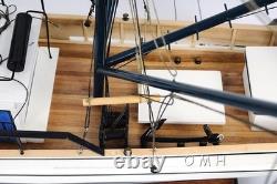 Shrimp Boat Model Handmade Wooden Fully Assembled