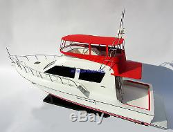 Silverton 42 Convertible Model Yachts Handcrafted Wooden Boat Model NEW