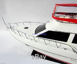 Silverton 42 Convertible Model Yachts Handcrafted Wooden Boat Model NEW