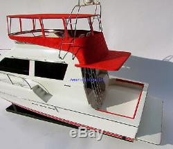 Silverton 42 Convertible Model Yachts Handcrafted Wooden Boat Model NEW