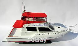 Silverton 42 Convertible Model Yachts Handcrafted Wooden Boat Model NEW