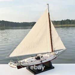 Skipjack Sailboat, Chesapeake Bay Oyster Boat Model, Sails Raised