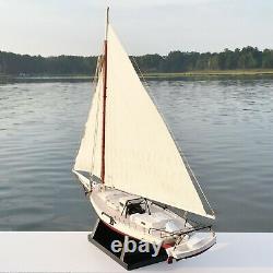 Skipjack Sailboat, Chesapeake Bay Oyster Boat Model, Sails Raised