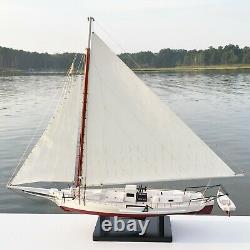 Skipjack Sailboat, Chesapeake Bay Oyster Boat Model, Sails Raised