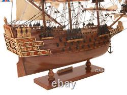 Small HMS Sovereign of the Seas 1637 Tall Ship Wooden Model 20 Fully Built Boat