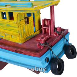 South Vietnam Fishing Refugee Boat Wood Model 28 Tau Vuot Bien Built Ship New