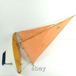 Star Classic Vintage Large Wood Model Boat Adjustable Sailing Boating Pond Yacht