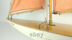 Star Classic Vintage Large Wood Model Boat Adjustable Sailing Boating Pond Yacht