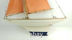 Star Classic Vintage Large Wood Model Boat Adjustable Sailing Boating Pond Yacht